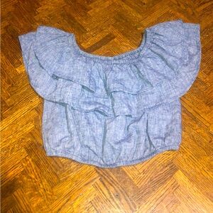 Express ruffle crop top